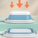 Space-Saving Foldable Baby Wash Basin, Lightweight & Easy to Clean 28×28 Cm) - Image 6