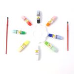 Watercolor Paint Set with 8 Vibrant Colors, Brushes, and Palette - Image 5