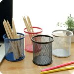 Metal Mesh Pen Holder for Desk (1 Pc): Pen Stand, Pencil Organizer, Stationery