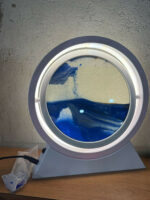 White LED Sand Art Motion Lamp with Ring Light for Home & Bedroom Decor - Image 8