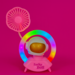 Lucky Doll Astronaut Desk Lamp with Fan, USB Rechargeable Kids Night Light - Image 3