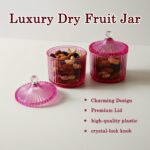 Plastic Luxury Transparent Dry Fruit Storage Jars  (2 Pc) - Image 4