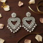 Heart-Shaped Pearl Drop Earrings For Women And Girls - Image 4