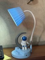 Blue Astronaut Moon LED Table Lamp, USB Rechargeable Kids Night Light - Image 7