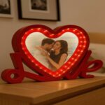 Heart Shape LED Photo Frame with Love Stand for Romantic Gifts - Image 4