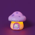 Cute Purple Mushroom LED Night Lamp for Kids Bedroom, Nursery & Bedside