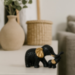 Black Elephant Mother & Baby Showpiece for Home Decor & Gifting - Image 2