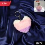 Soft Plush Cute Heart Keychain - 1 Pc - Image 2