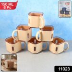 Premium Square Shape Tea Cup Set – 6-Piece (150 ML) - Image 2
