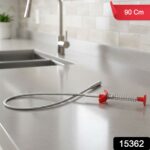 Flexible Spring Drain Cleaning Tool with Hand Grip (1 Pc / 90 Cm) - Image 2