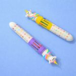 Unicorn 10-in-1 Multicolor Pen for Kids | Cute Cartoon Writing Pen (SET OF 2) - Image 5