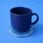 Blue Glitter Resin Tea Coaster Round Sparkle Cup Coaster for Table Decor (MUG NOT INCLUDED) - Image 4