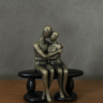 Romantic Hugging Couple Sitting Showpiece for Home Decor & Gifting - Image 2