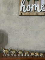 Silver Elephant Showpiece Set with Gold Detailing for Home Décor & Gifts - Image 6