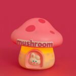 Cute Pink Mushroom LED Night Lamp for Kids Bedroom, Nursery & Bedside Decor