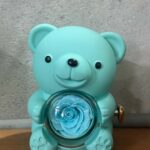 Blue Teddy Bear With Eternal Rose Gift Box | Romantic Love Gift for Her & Couples - Image 5