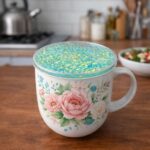 Glitter Resin Tea Coaster Round Sparkle Cup Coaster for Table Decor (MUG NOT INCLUDED) - Image 2