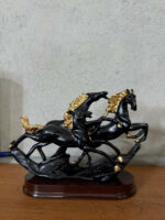 Running Horse Decorative Showpiece with Gold Accents for Home & Office Decor - Image 9