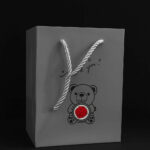 Grey Teddy Bear With Eternal Rose Gift Box | Romantic Premium Gift for Her & Couples - Image 4