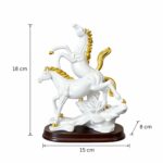 Running Horse Decorative Showpiece with Gold Accents for Home & Office Decor - Image 8