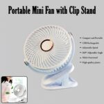 Portable Mini Fan with Clip Stand (1 Pc) - Image 5