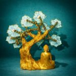 Buddha Tree Showpiece with Evil Eye Flowers for Home, Office & Pooja Decor - Image 2