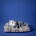 Cute Sleeping Cat Car Dashboard Decor Soft Plush Showpiece - Image 2