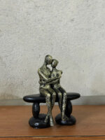 Romantic Hugging Couple Sitting Showpiece for Home Decor & Gifting - Image 4