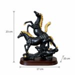 Running Horse Showpiece with Gold Accents for Home, Office & Living Room Decor - Image 3