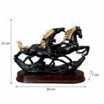Running Horse Decorative Showpiece with Gold Accents for Home & Office Decor - Image 4