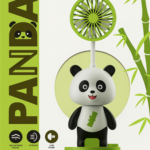 Cute Panda Desk Fan with Pen Holder, Phone Stand & Pencil Sharpener - Image 3