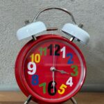 Red Twin Bell Alarm Clock with Colorful Numbers & Loud Ring for Heavy Sleepers - Image 4
