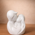 Couple Figurine with Heart Design | White Decorative Showpiece for Home - Image 4