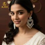 Heart-Shaped Pearl Drop Earrings For Women And Girls - Image 2