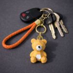 Cute Yellow Teddy Bear Keychain | Bag, Purse & Key Holder Charm - Image 4