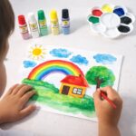 Kids Water Colour Painting Set with Brush & Mixing Palette (1 Set) - Image 3