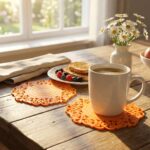 Heat-Resistant Decorative Hot Mat & Cup Coaster Set (10 cm, 2 Pc Set) - Image 4