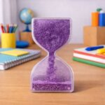 Purple Liquid Sand Timer Hourglass Stress Relief Sensory Toy for Kids