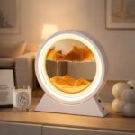 White LED Sand Art Motion Lamp with Ring Light for Home & Bedroom Decor - Image 5