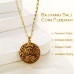 Lord Hanuman Coin Style Devotional Pendant with Chain - Image 4