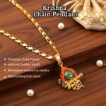 Shree Krishna Morpankh Devotional Pendant with Designer Chain - Image 4