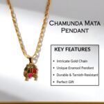 Chamunda Mata Devotional Pendant Necklace with Designer Chain - Image 4