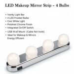 LED Vanity Mirror Lights Strip for Makeup, Dresser & Bathroom – 4 Bulbs - Image 4