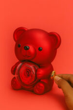 Red Teddy Bear With Eternal Rose Gift Box | Romantic Love Gift for Her & Couples - Image 2