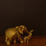 Decorative Gold Elephant Mother & Baby Showpiece for Home Décor & Gifting - Image 2