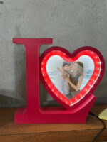 Love Heart LED Photo Frame and mirror with Warm Lights for Couples & Gifting - Image 5