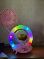 Lucky Doll Astronaut Desk Lamp with Fan, USB Rechargeable Kids Night Light - Image 6
