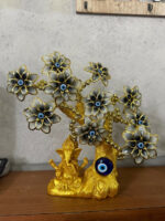 Golden Ganesh Tree with Evil Eye | Decorative Showpiece for Home & Office - Image 5