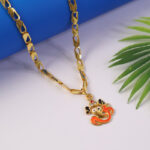 Lord Ganpati Devotional Pendant with Designer Chain - Image 2