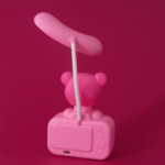 Cute Bear Camera Desk Lamp with LED Light & Projector, USB Rechargeable - Image 3